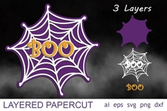 3d Halloween decor svg, Layered halloween laser cut Product Image 4