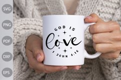 God Is Love 1 John 4:16 - Valentine Quote SVG File Product Image 2