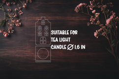 3D House Christmas Candle Holder Laser Cut Design Product Image 2