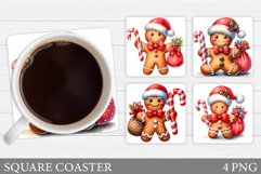 Gingerbread Coaster Design. Christmas Coaster Sublimation Product Image 1