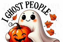 I Ghost People All Year Round PNG, Cute Halloween Ghost Product Image 3