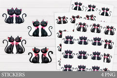 Valentines Cat Sticker Design. Valentines Sticker Printable Product Image 1