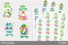 Spring Animals Sticker Printable. Spring Sticker Design Product Image 1