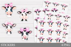 Cow Sticker Design. Cute Cow Sticker Printable Product Image 1