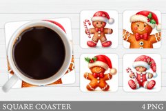 Gingerbread Coaster Design. Christmas Coaster Sublimation Product Image 1