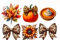 Coquette Fall Pumpkin & Bow PNG, Autumn Sublimation, Fall Product Image 4