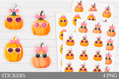 Cute Pumpkin Sticker. Funny Pumpkin Stickers Printable Product Image 1