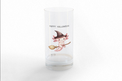 Halloween Axolotl Flying Witch Hat Broom PNG Uparupa Product Image 3