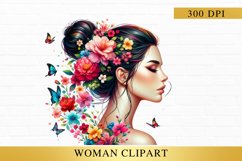 fashion butterfly woman clipart, butterfly woman Product Image 1