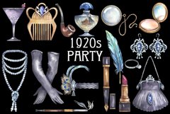 1920s party watercolor clipart Product Image 5