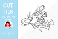 Camera Line Art Cut File Product Image 1