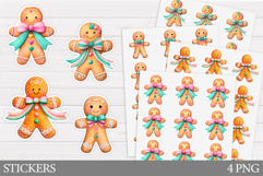 Gingerbread Sticker Design. Christmas Sticker Printable Product Image 1