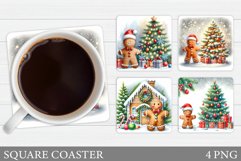 Gingerbread Coaster Design. Christmas Coaster Sublimation Product Image 1
