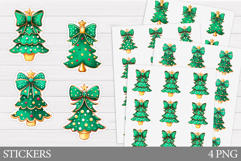 Christmas Tree Sticker Design. Christmas Sticker Printable Product Image 1