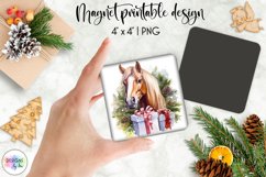Magnet Sublimation | Watercolour Christmas Magnet Product Image 1
