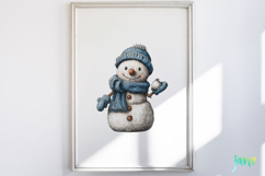 Whimsical Blue Christmas Clipart Product Image 2