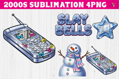 Retro 2000s sublimation bundle | Y2K Christmas PNG Product Image 5