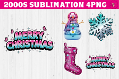 Retro 2000s sublimation bundle | Y2K Christmas PNG Product Image 9