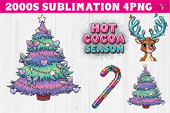 Retro 2000s sublimation bundle | Y2K Christmas PNG Product Image 12