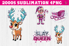 Retro 2000s sublimation | Y2K Christmas PNG Product Image 1