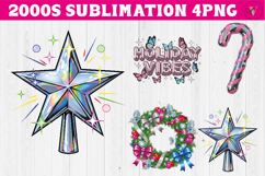 Retro 2000s sublimation bundle | Y2K Christmas PNG Product Image 17