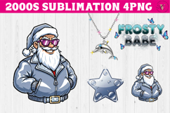 Retro 2000s sublimation | Y2K Christmas PNG Product Image 1