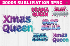 Retro 2000s sublimation | Y2K Christmas PNG Product Image 1