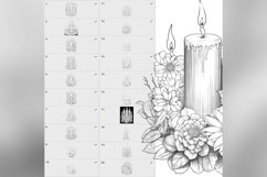 40 Procreate Floral Candles Stamp Brushes Product Image 4