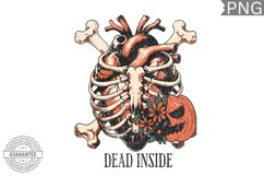 Dead Inside, Halloween Skeleton Sublimation - PNG Design Product Image 1