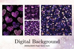 purple glitter Background Wallpaper Sparkles Digital Paper_4 Product Image 1