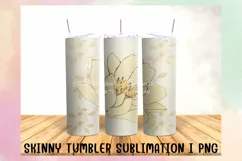Flower Skinny Tumbler Sublimation Design Product Image 4