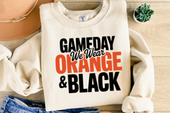 Game Day We Wear Brown &amp; Black Svg | Sport Svg | Shirt Svg Product Image 5