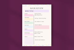 Aesthetic Book Review Planner Template | Editable Canva Book Product Image 3
