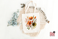 Watercolor Autumn Flowers PNG Bundle |Fall Floral Clip art Product Image 2