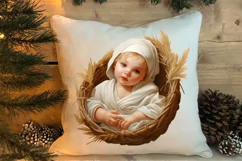 Christmas Baby Jesus Watercolor Clipart, Christmas Baby Jesu Product Image 4