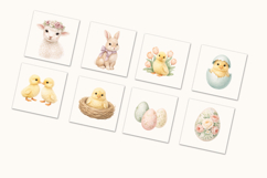 Romantic Easter Watercolor Clipart Product Image 5