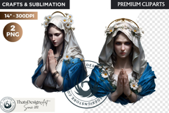 Virgin Mary Clipart PNG, Mother with Jesus Christian graphic Product Image 1