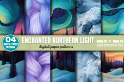 Enchanted Northern Light Backgrounds Bundle PNG Product Image 5