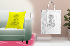 Single Line Rose Outline Embroidery Design Product Image 3