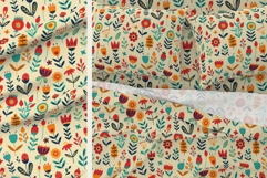 Scandi Floral Seamless Pattern Digital Paper Product Image 4