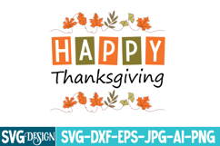 Happy Thanksgiving Svg | Thanksgiving t-Shirt Design Product Image 1