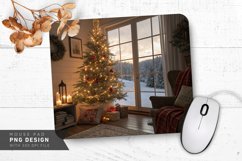 Cozy Christmas Living Room Mouse Pad PNG Design Product Image 1