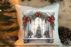 Christmas Window Sublimation Clipart, Christmas Window Product Image 4