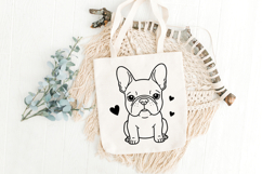Cute French Bulldog Line Art, Minimalist Frenchie Puppy Product Image 4