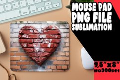 Sweetheart's 3D Heart Glitter Sublimation Desk Mat Product Image 1