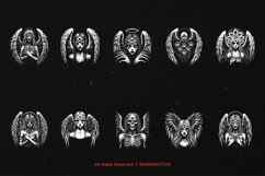 10 Bundle Dark Art Angel Eyes Women Wings Archangel Seraph Product Image 6