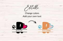 Pet Paws Split Monogram svg Bundle - 26 Letters Product Image 4