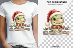 Christmas peeking character png design for T-shirts Product Image 4