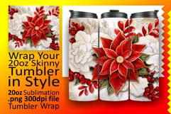 Sublimation Bliss: Festive 3D Tumbler Wrap Product Image 1