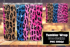 Wild 3D Leopard Glitter Wrap for 20oz Tumbler Product Image 1